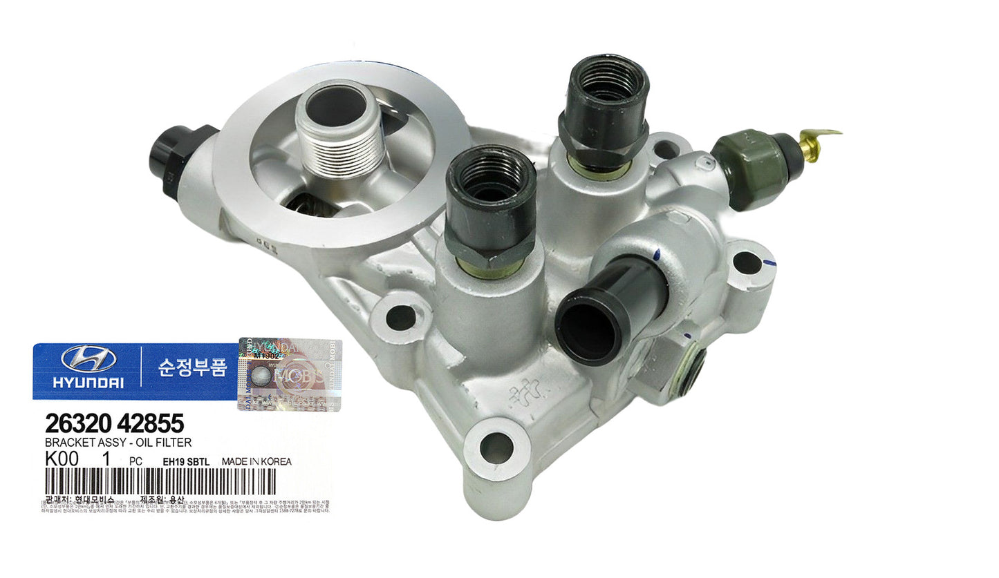 GENUINE 2632042855 Oil Filter Bracket Assembly for Hyundai Galloper