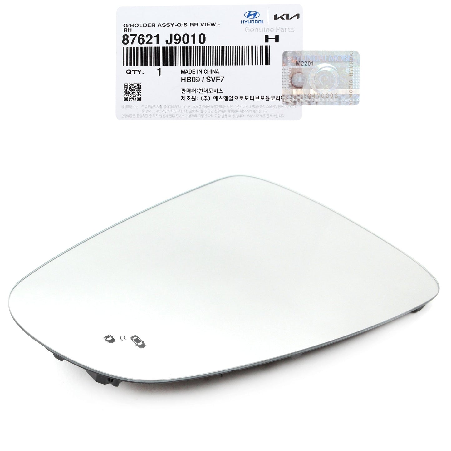 GENUINE 87621J9010 Right Side View Mirror Glass Holder for 18-21 Hyundai Kona