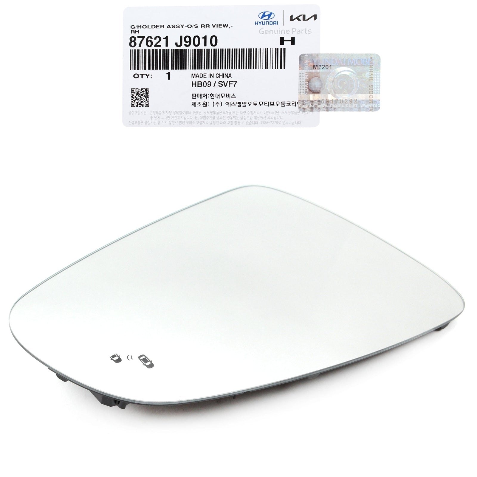 GENUINE 87621J9010 Right Side View Mirror Glass Holder for 18-21 Hyundai Kona