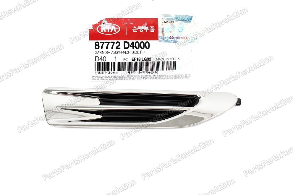 Fender Side Molding Passenger Front 87772D4000 for Kia Optima 16-18