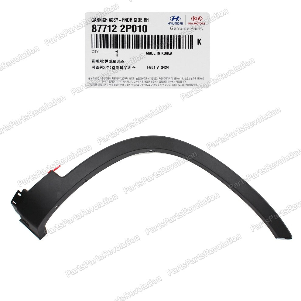 Fender Wheel Molding Passenger Front 877122P010 for Kia Sorento 20112015