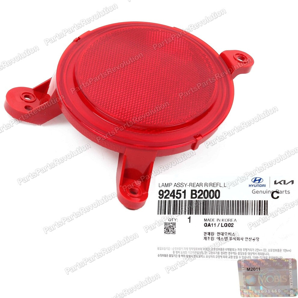 Bumper Reflector Rear Left 92451B2000 for Kia Soul 2014-2016